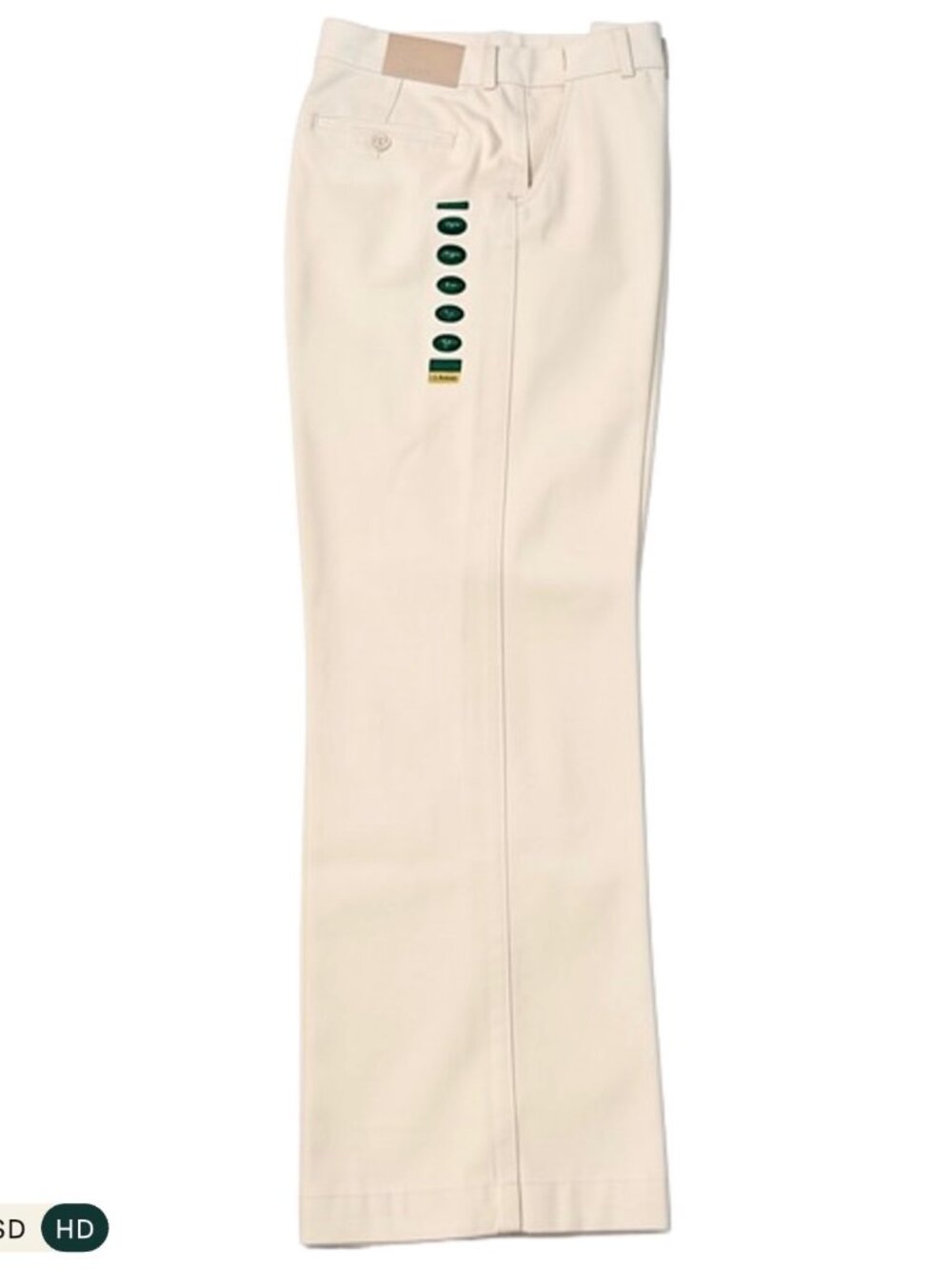 LL Bean women's chino pants khaki 6P petite NWT - Picture 2 of 5
